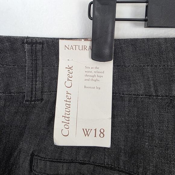 Coldwater Creek Grey Bootcut Classic‎ Going Out Front Pleat Trousers Size 18W - Picture 9 of 10